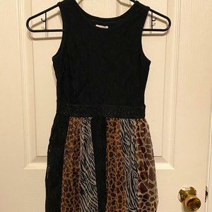 Animal print girls dress
